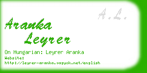 aranka leyrer business card